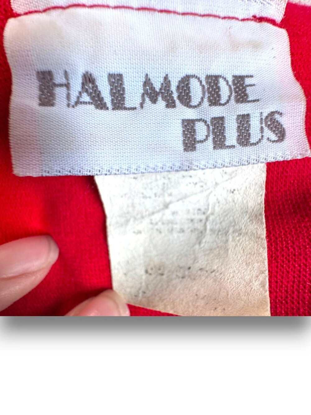 Vintage Halmode Plus Red Studded Button Front Blouse 80s 90s - Picture 11 of 12
